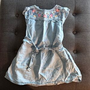 Carter's Blue Dress with Floral Details